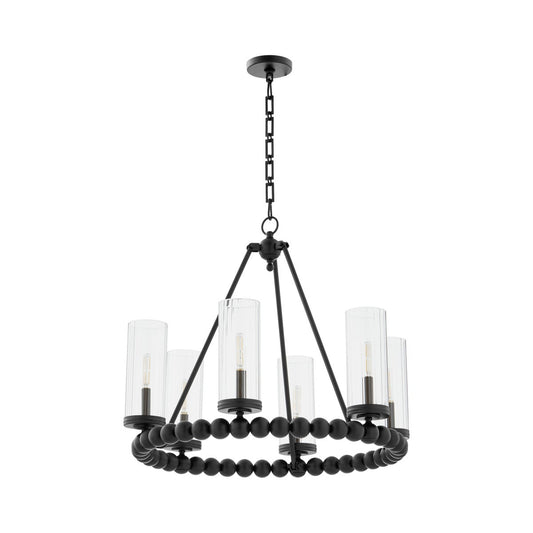 Lee Boulevard 6 Light Ring Chandelier - Matte Black