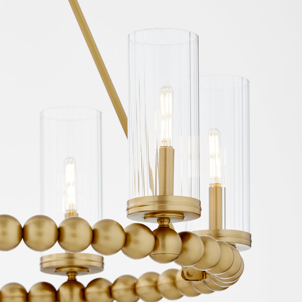 Lee Boulevard 6 Light Ring Chandelier - Aged Brass