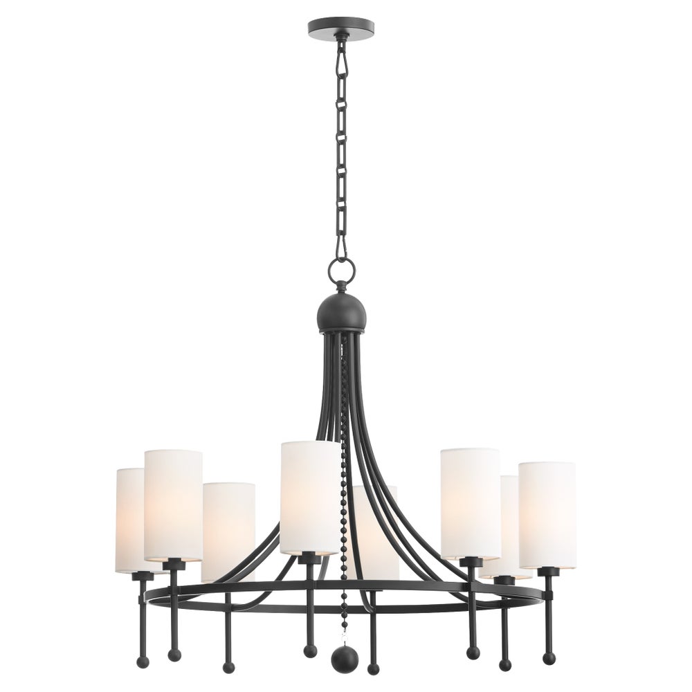 Lee Boulevard 8 Light Bead Chandelier - Matte Black