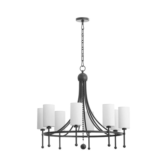 Lee Boulevard 8 Light Bead Chandelier - Matte Black