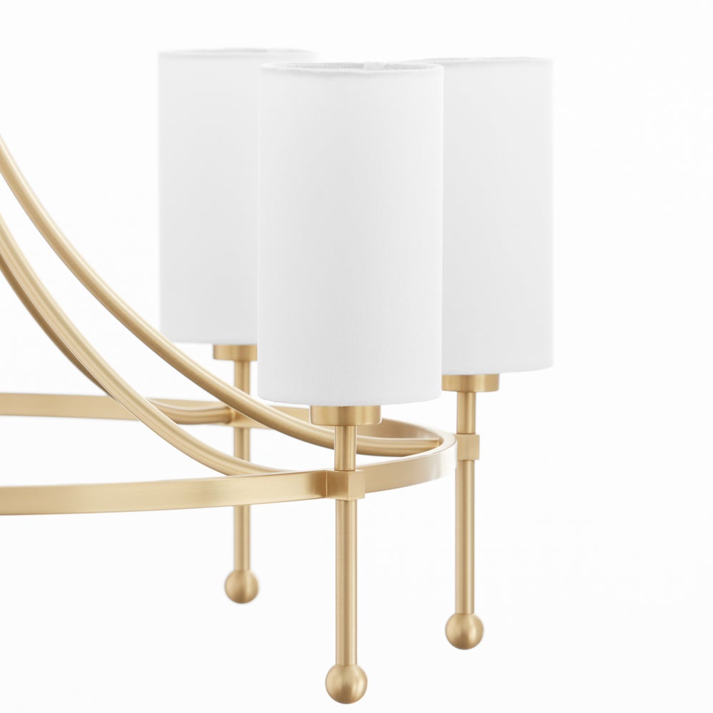 Lee Boulevard 8 Light Bead Chandelier - Aged Brass