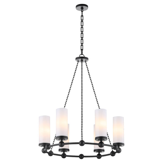 Lee Boulevard 6 Light Chandelier - Matte Black