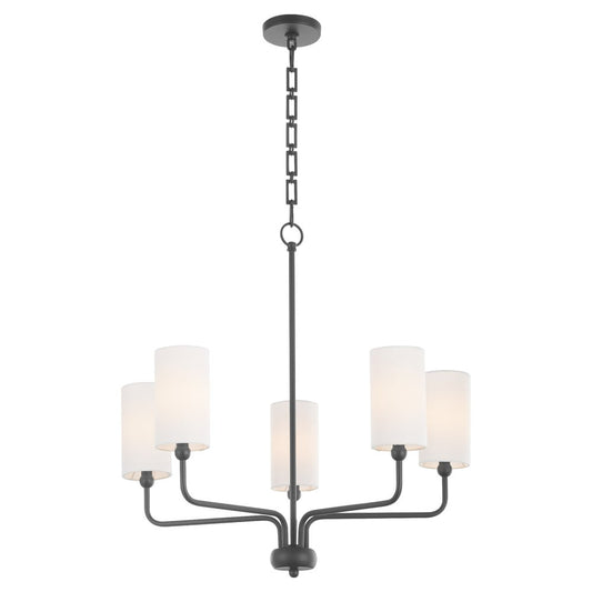 Charlotte 5 Light Chandelier - Matte Black