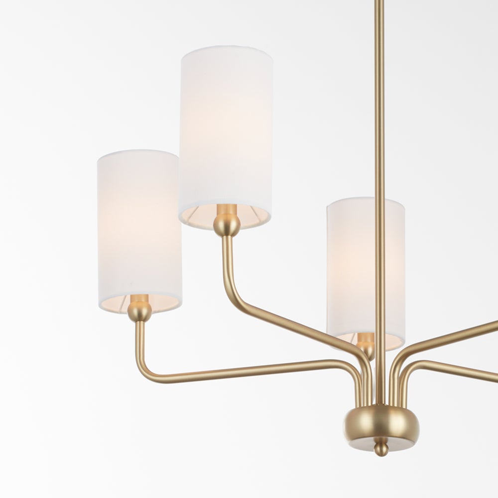 Charlotte 5 Light Chandelier - Aged Brass