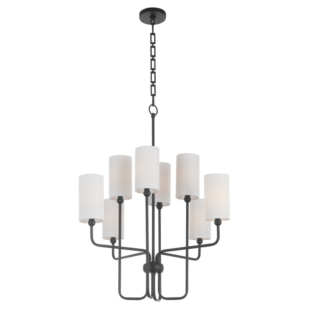Charlotte 8 Light Chandelier - Matte Black