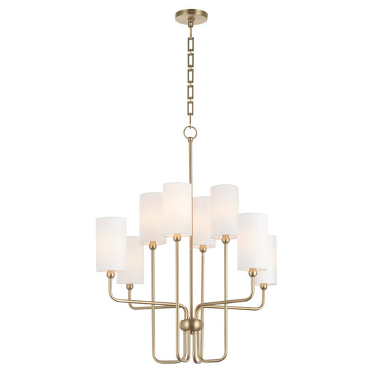 Charlotte 8 Light Chandelier - Aged Brass