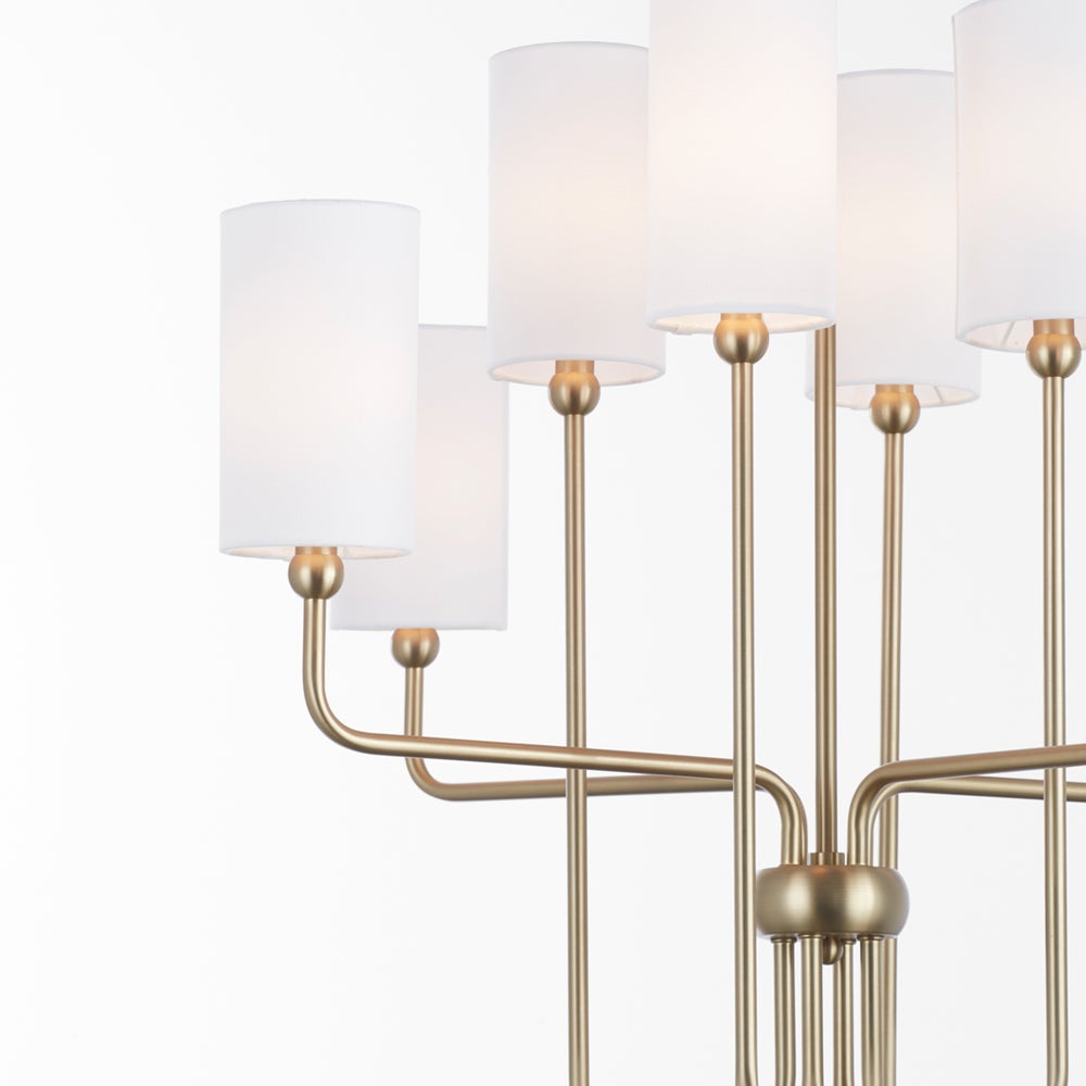 Charlotte 8 Light Chandelier - Aged Brass