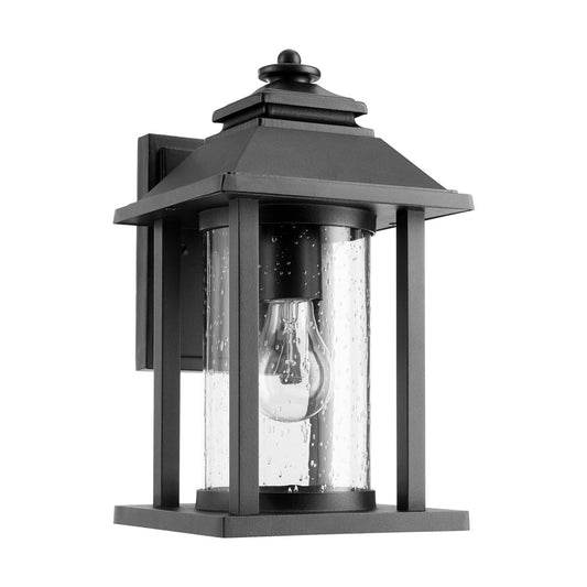 Crusoe 12" 1-Light Black Outdoor Wall Light