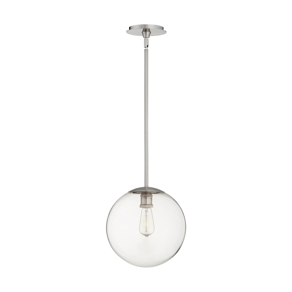 Satin Nickel Transitional Globe Pendant