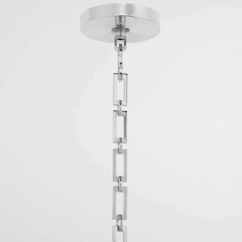 BELINDER 4-Light Fabric Pendant - Chrome