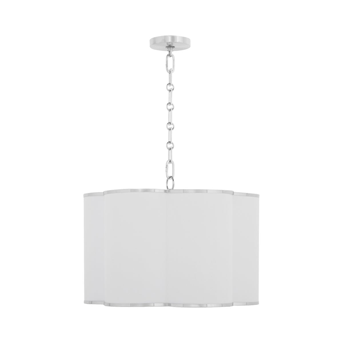 BELINDER 4-Light Fabric Pendant - Chrome