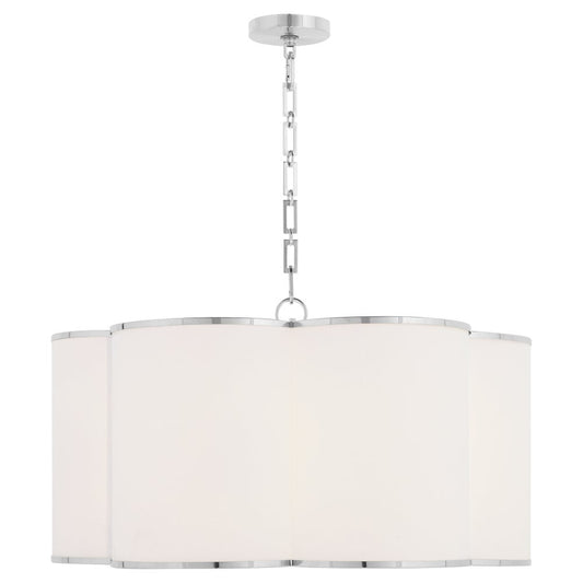 BELINDER 6-Light Fabric Pendant - Chrome