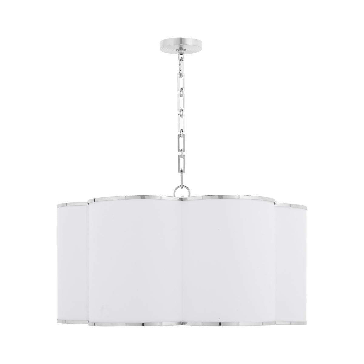 BELINDER 6-Light Fabric Pendant - Chrome
