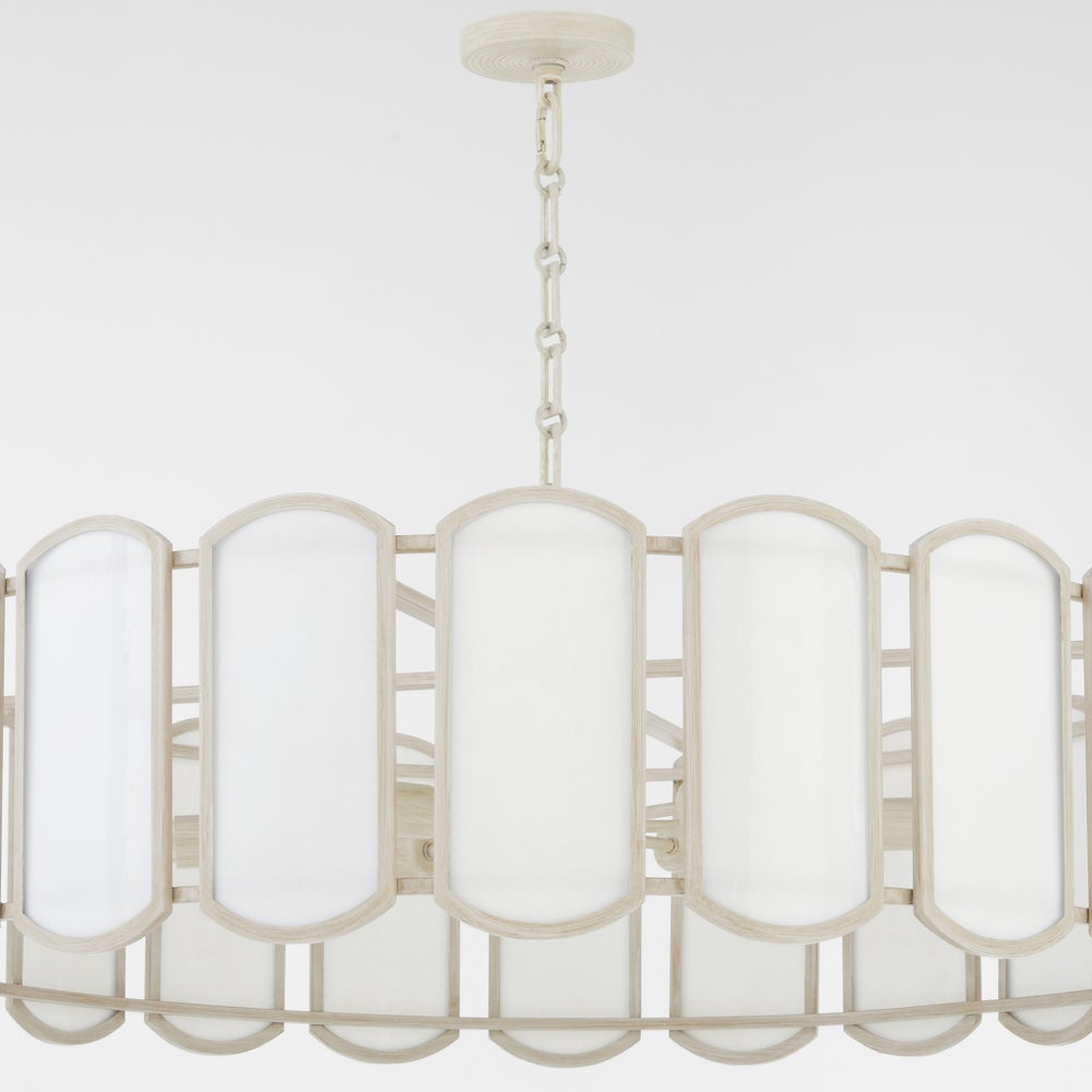 Belleview 8 Light Pendant - Washed Oak