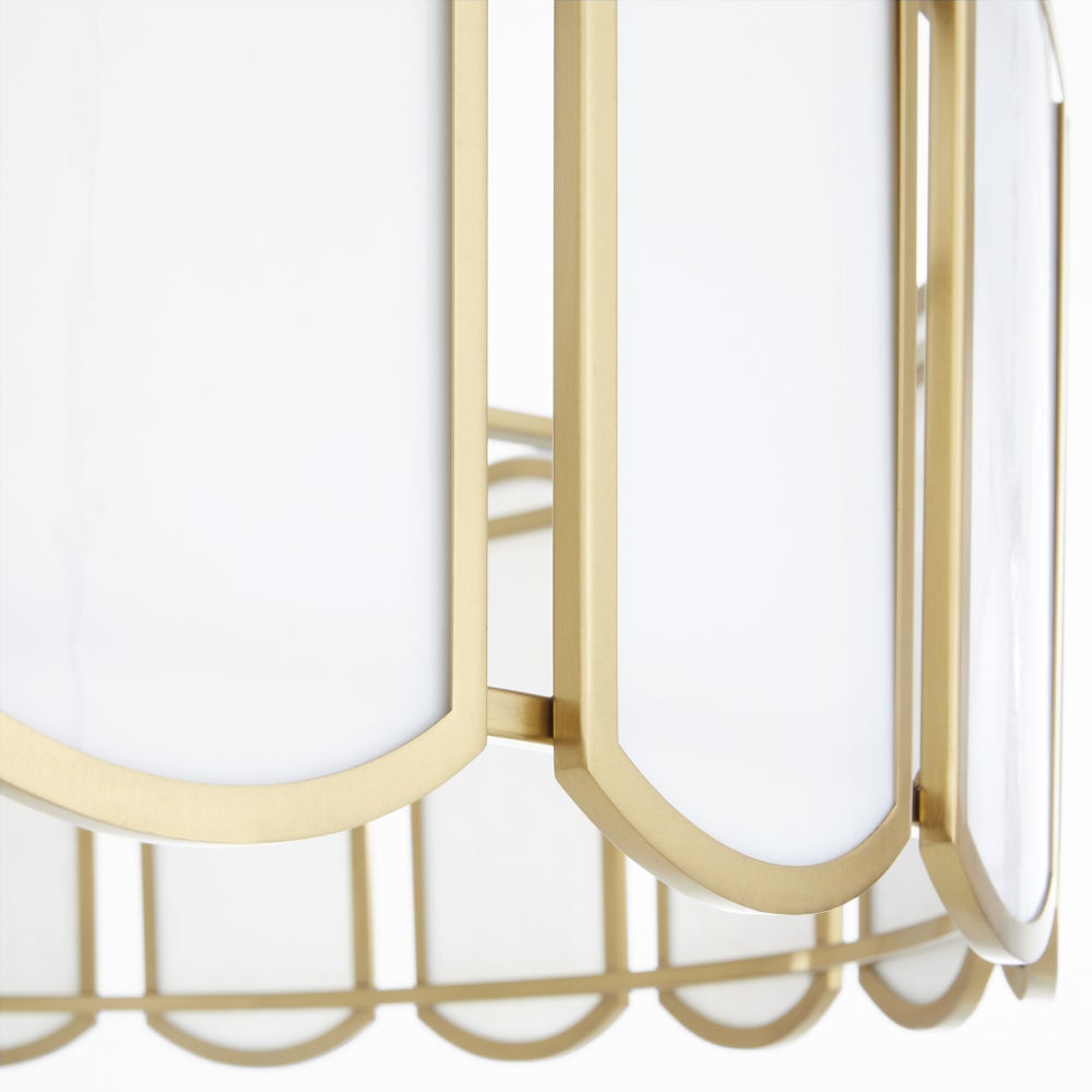 Belleview 8 Light Pendant - Aged Brass