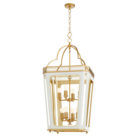 LOIRE 8-Light Pendant - Studio White / Brushed Brass