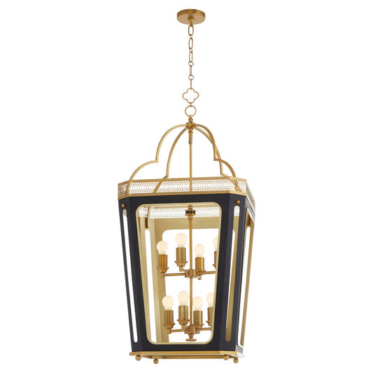 LOIRE 8-Light Pendant - Matte Black / Brushed Brass
