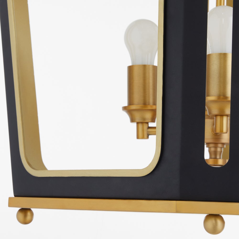 LOIRE 8-Light Pendant - Matte Black / Brushed Brass