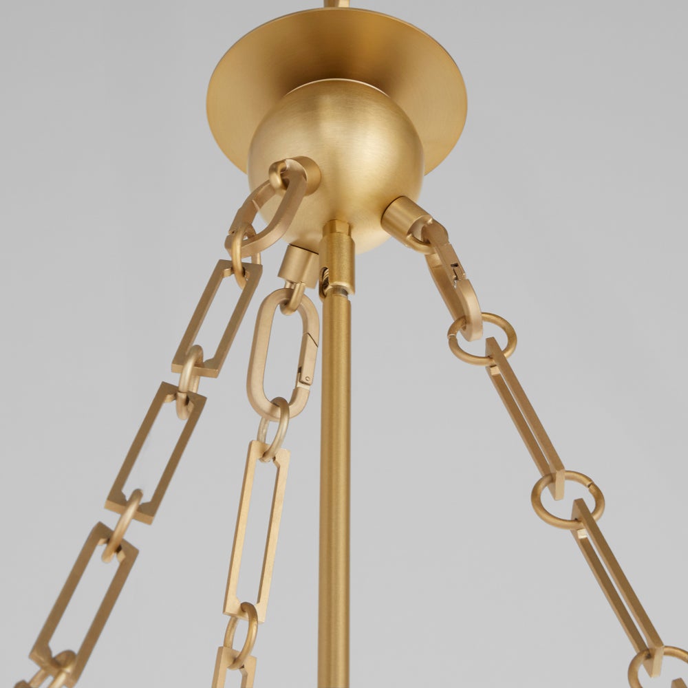 KARNES 42" 12-Light Pendant- Aged Brass