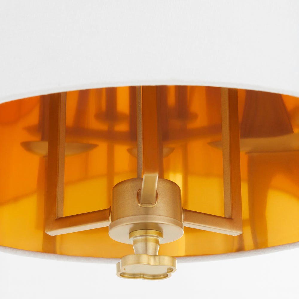KARNES 15" 3-Light Pendant - Aged Brass
