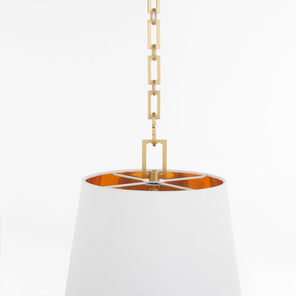KARNES 15" 3-Light Pendant - Aged Brass