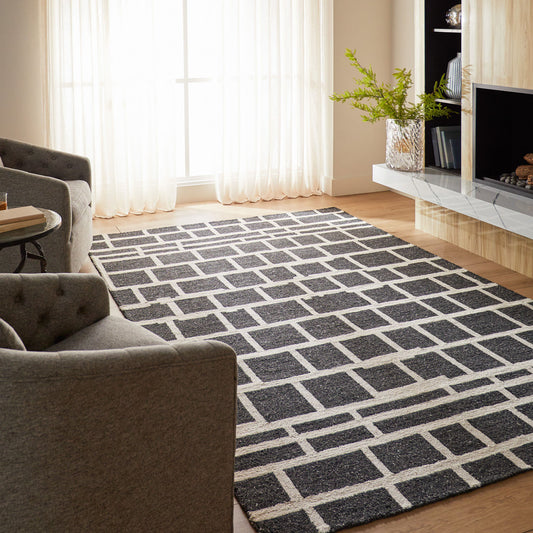 Contemporary Luxe Black Rug