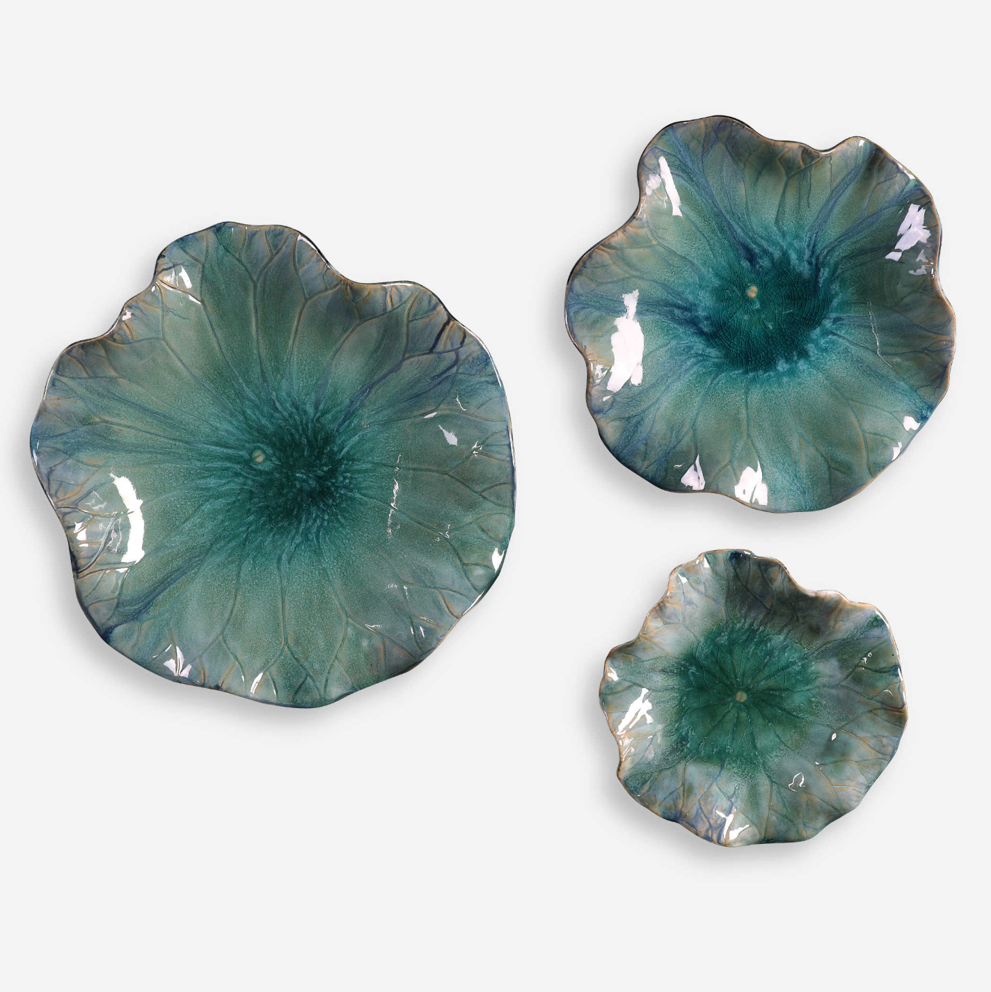 Abella Ceramic Wall Decor - Aqua