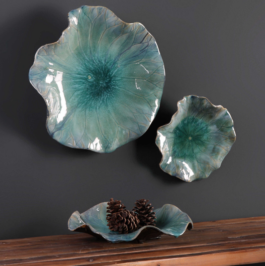 Abella Ceramic Wall Decor - Aqua