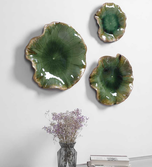 Abella Ceramic Wall Decor - Green
