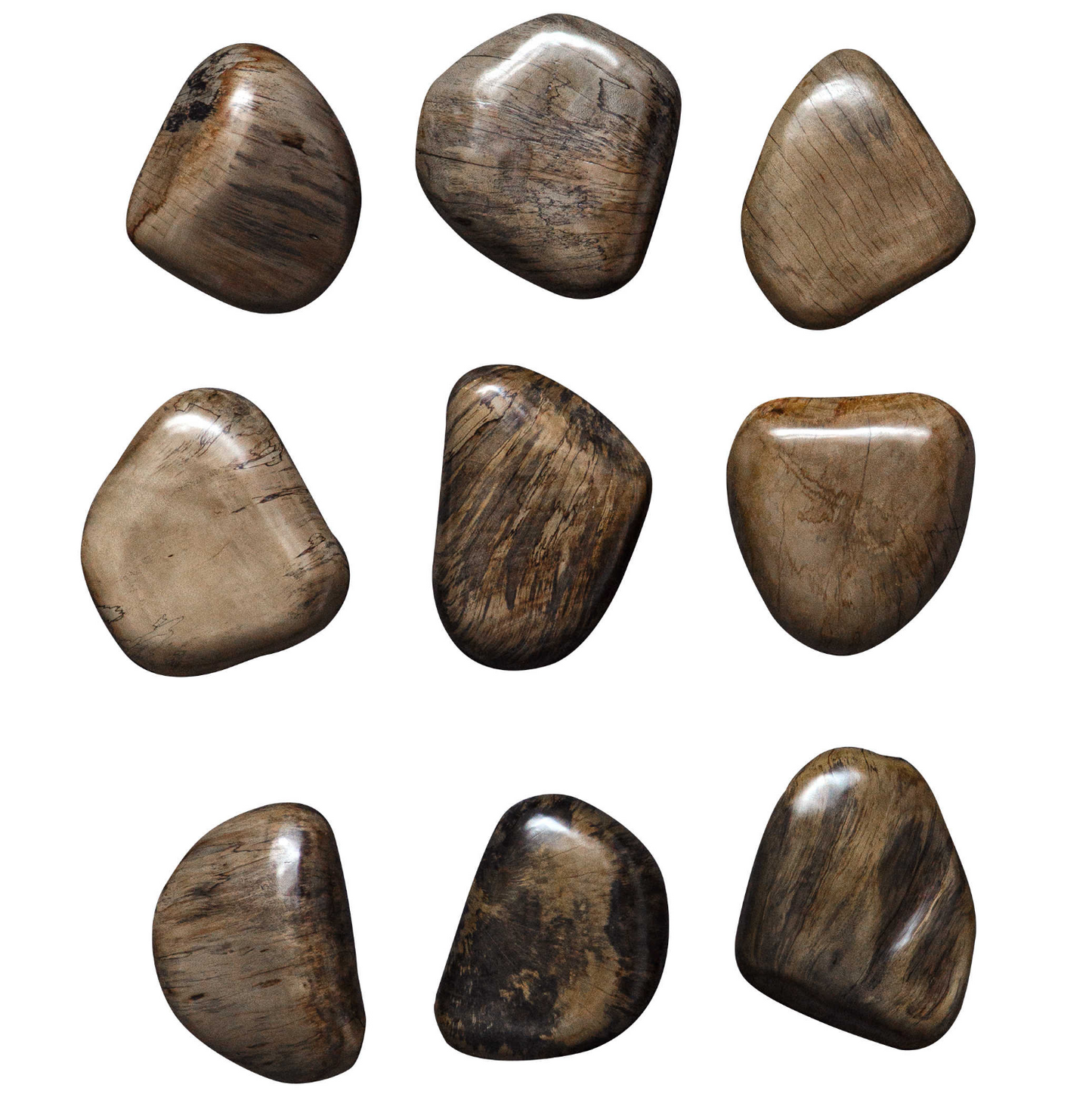 Walnut Pebbles Wood Wall Decor
