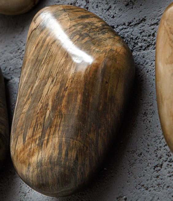 Walnut Pebbles Wood Wall Decor