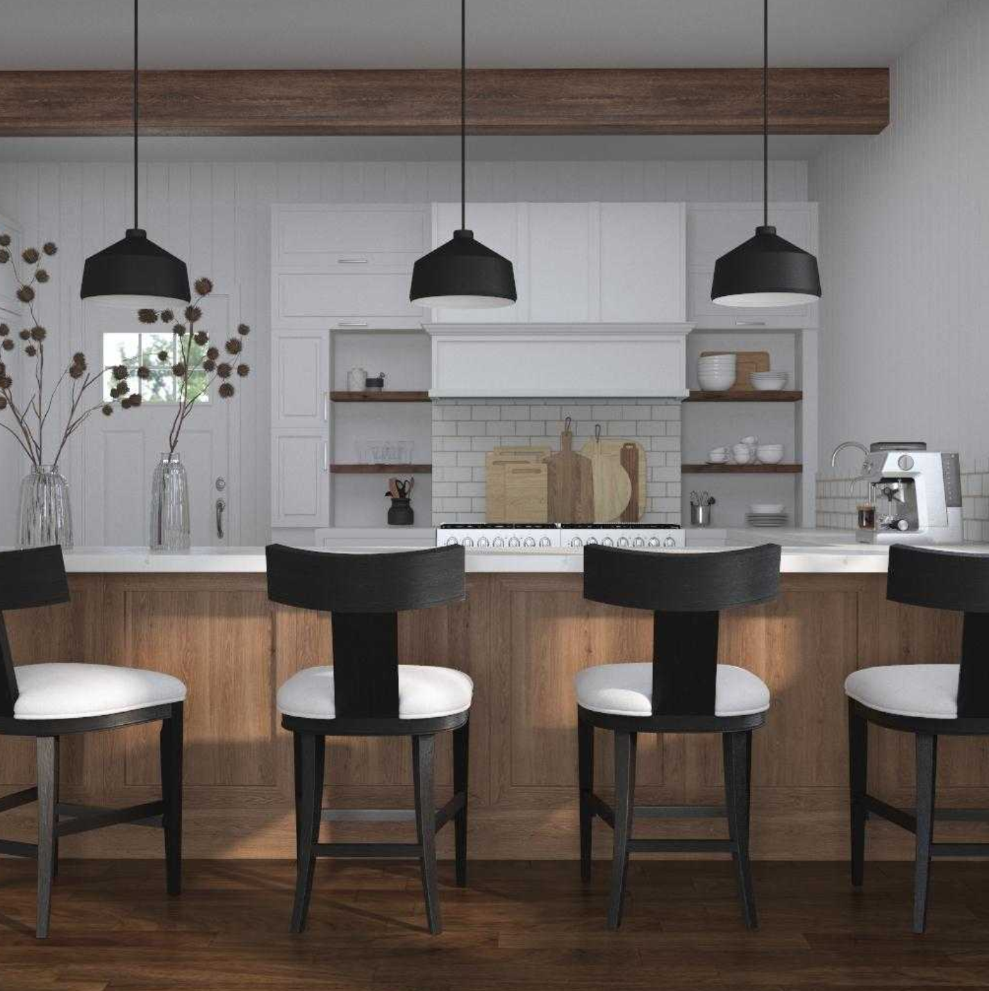 Charcoal Idris Counter Stool