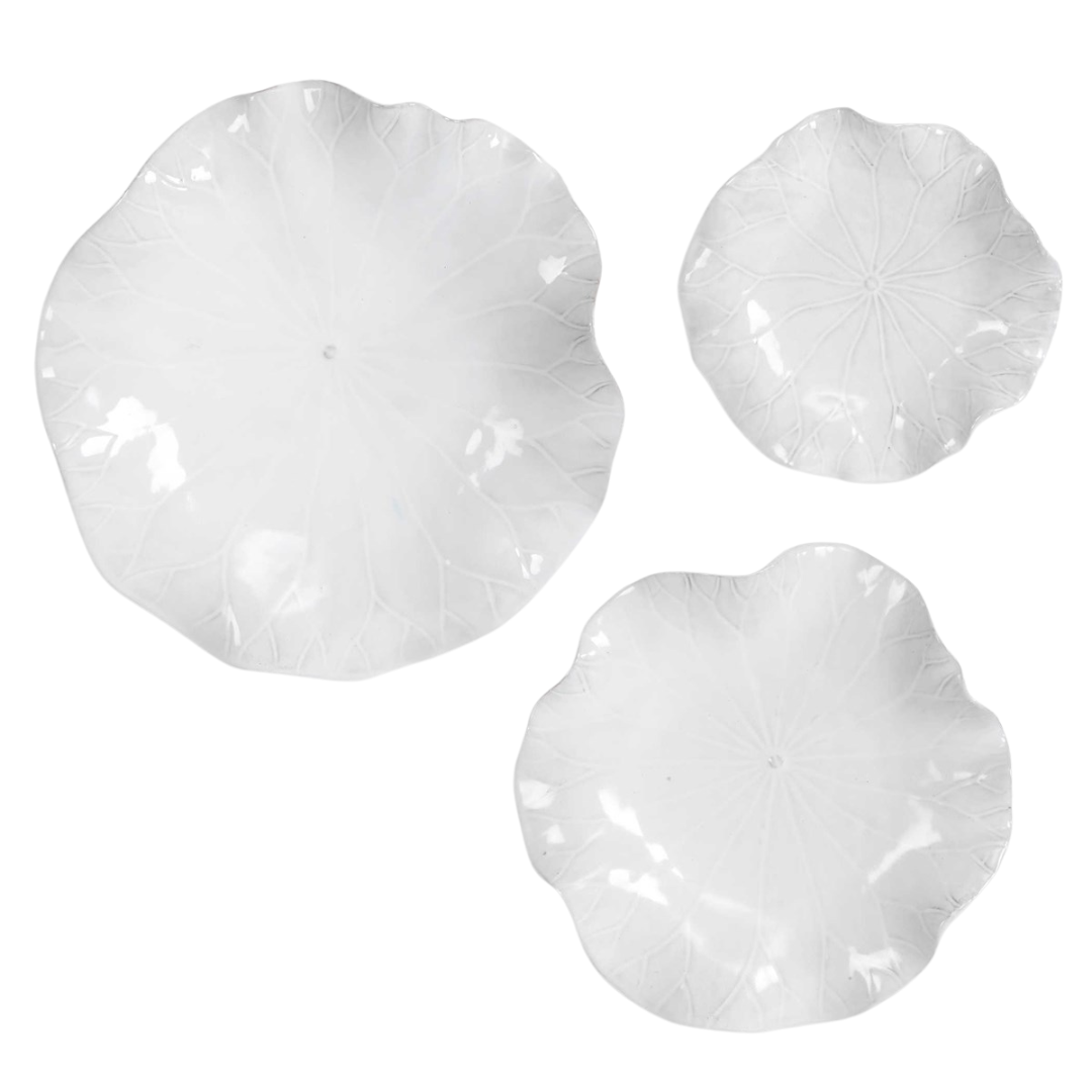 Abella Ceramic Wall Decor - White