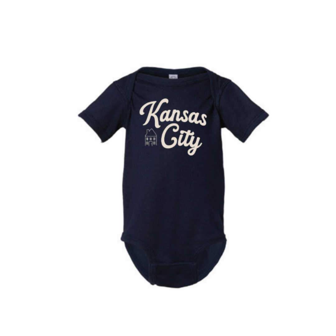 Navy Kansas City Onesie