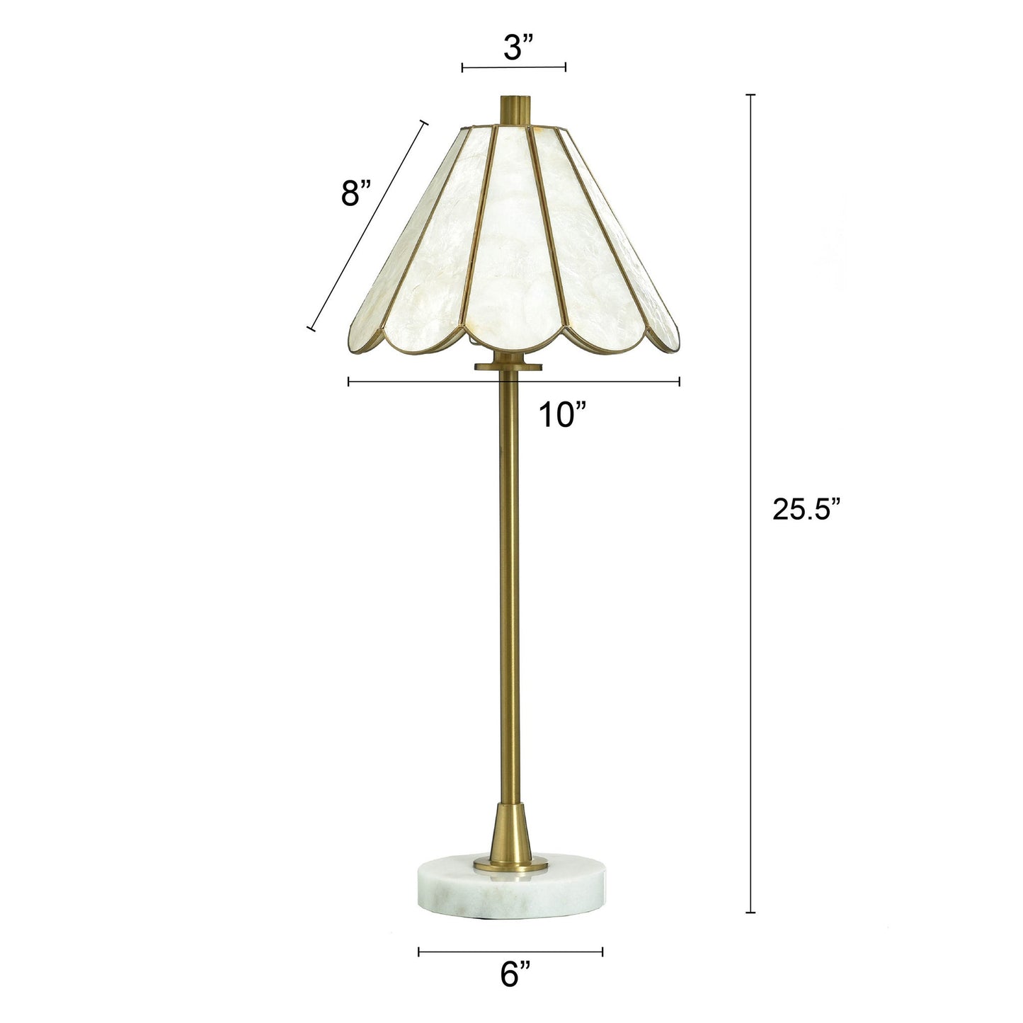 VERITY Metal Buffet Lamp with Formica Shade