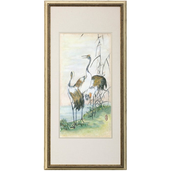 Oriental Cranes - Dann Foley Lifestyle Framed Art Print