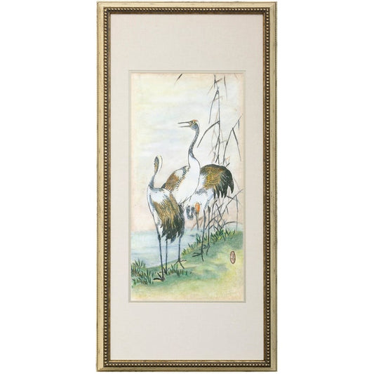 Oriental Cranes - Dann Foley Lifestyle Framed Art Print
