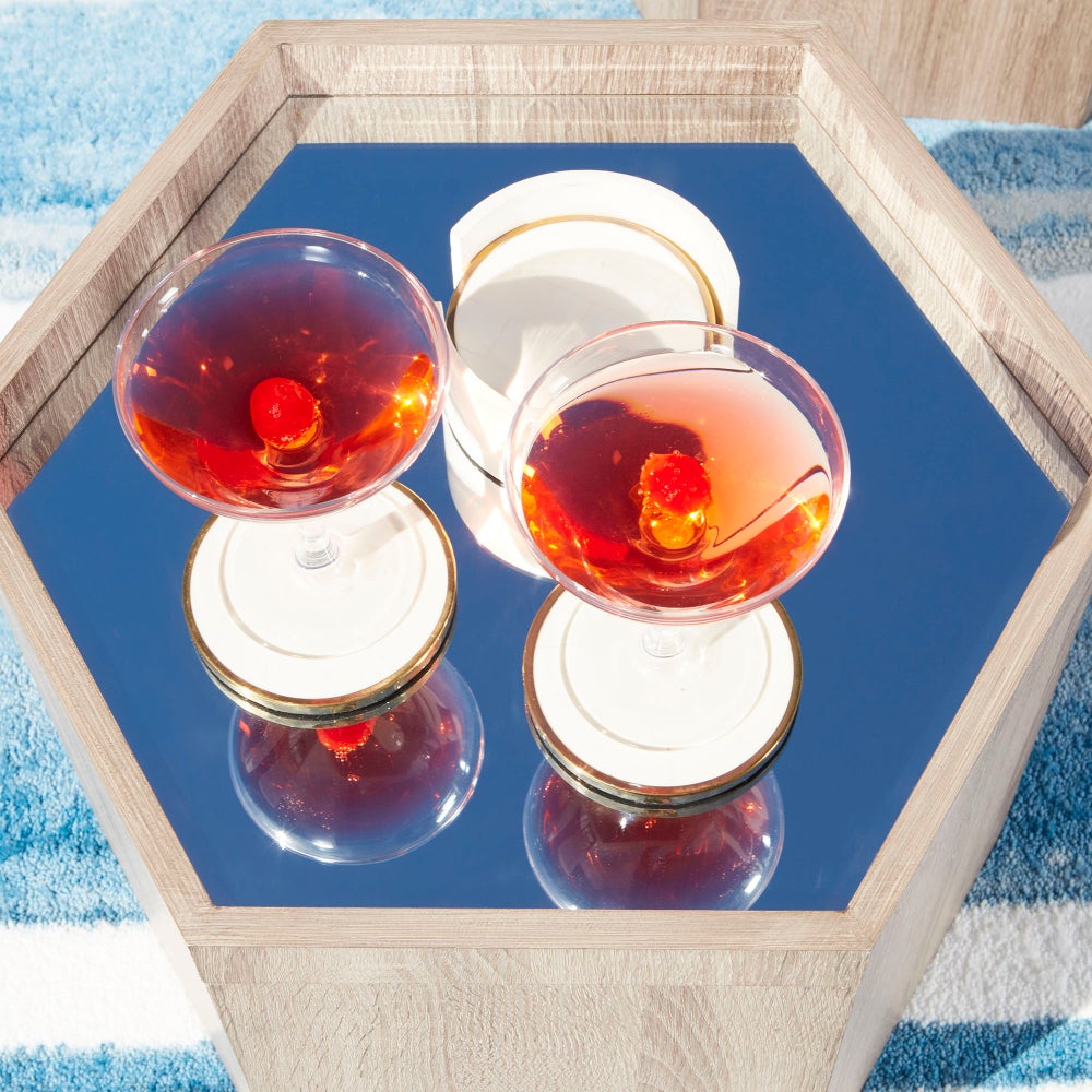 Gatsby Coasters - Brass And White