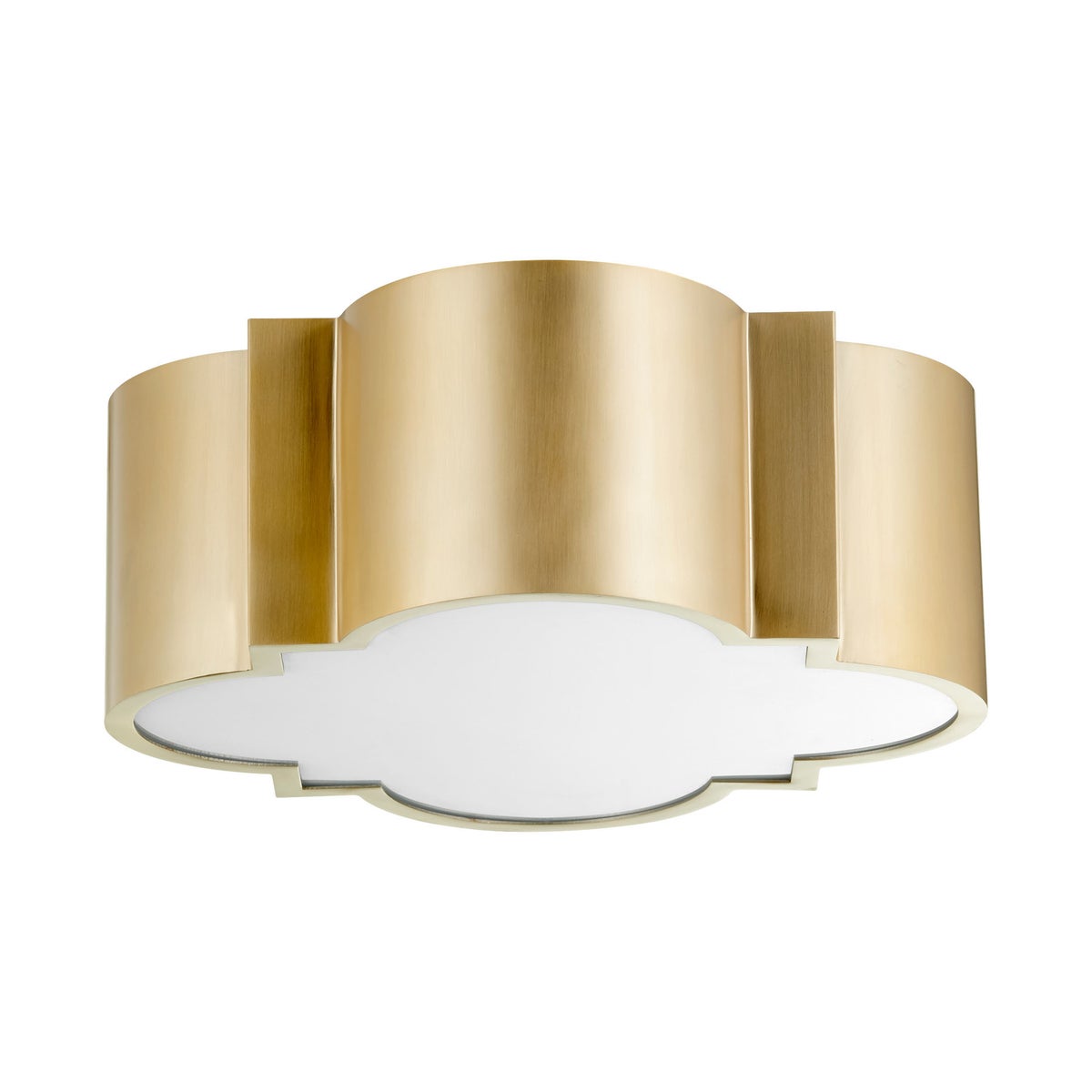 Wyatt Ceiling Mount 2-Light Aged Brass