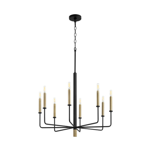 Small Apollo Chandelier - Noir & Aged Brass
