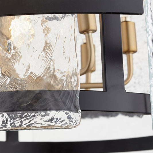Panorama Chandelier | Noir and Aged Brass