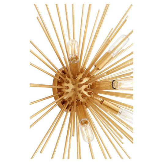 Electra 5-Light Gold Leaf Ceiling Mount