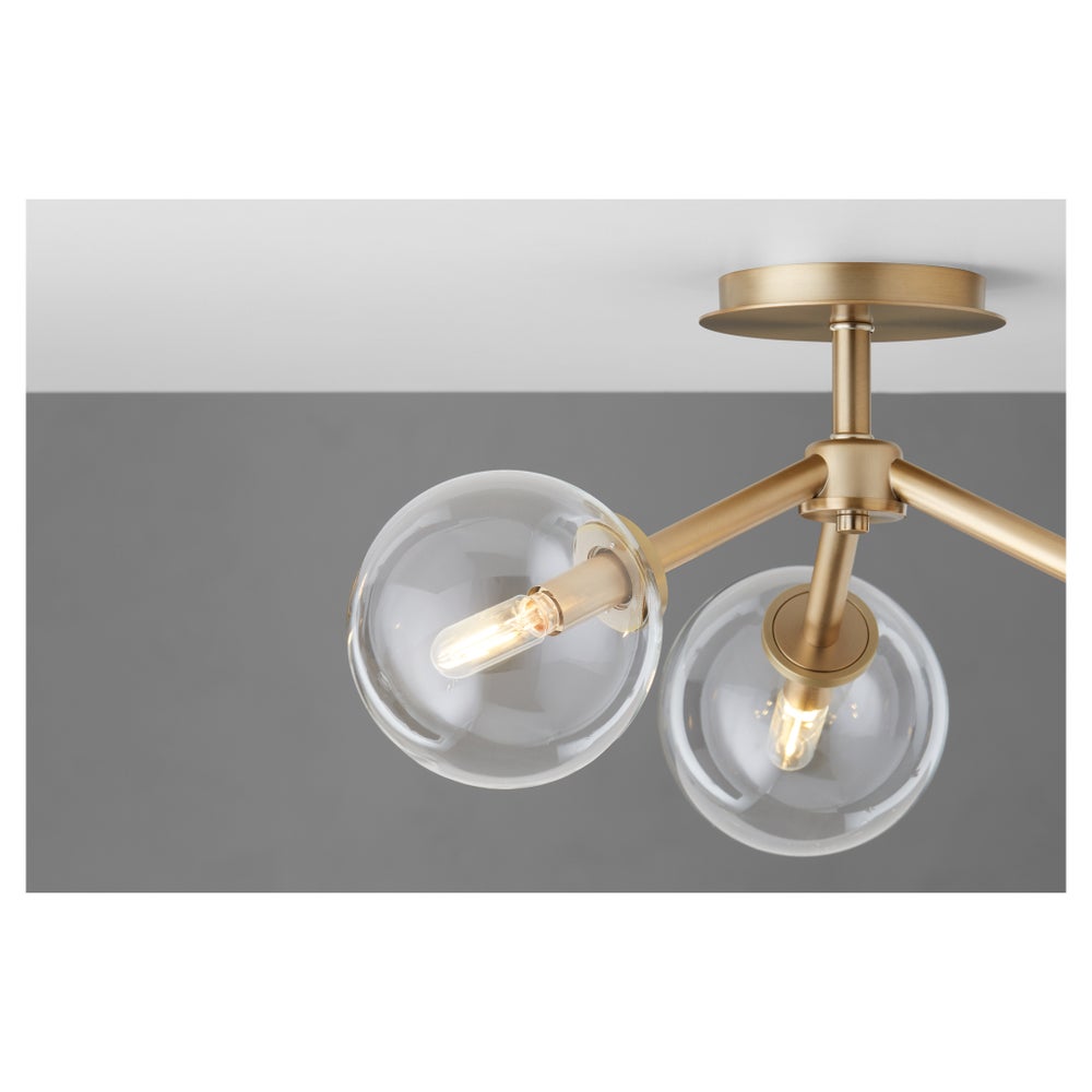 Rovi 3 Light Ceiling Mount - Aged Brass