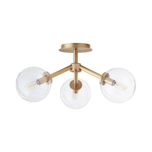 Rovi 3 Light Ceiling Mount - Aged Brass