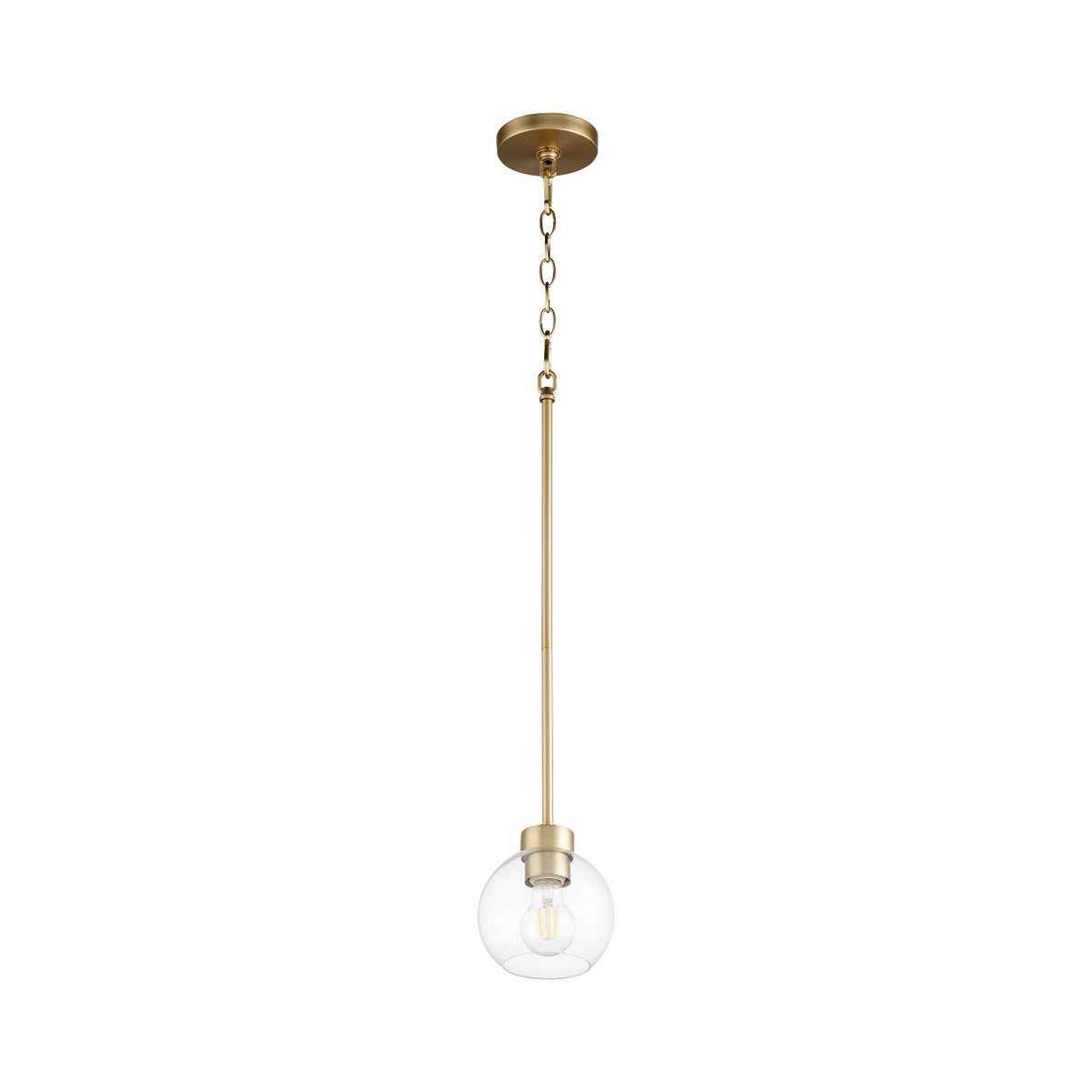 Volan 1-Light Aged Brass Pendant