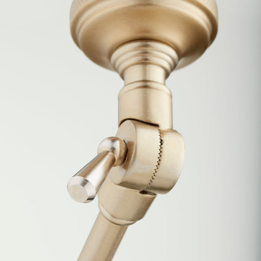 1 Light Mid Century Modern Aged Brass Wall Sconce