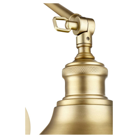 One-Light Aged Brass Wall Mount