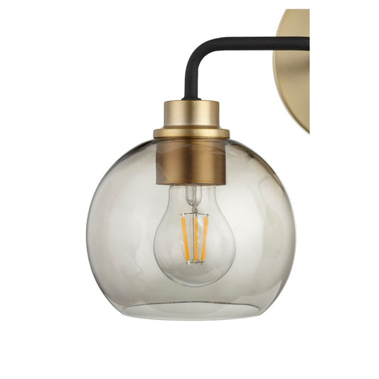 Clarion 2-Light Black/Aged Brass Vanity