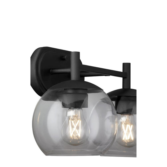 Lyon 2 Light Vanity Matte Black