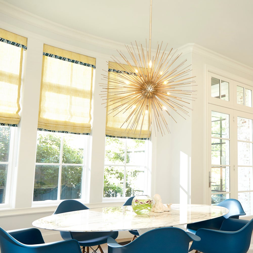 Electra Gold Leaf Contemporary Pendant